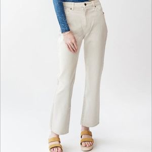 Rollas Womens Cream Classic Straight Jeans